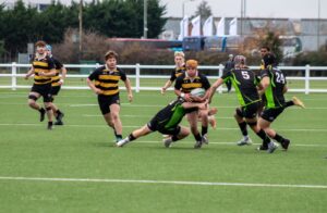 students playing rugby